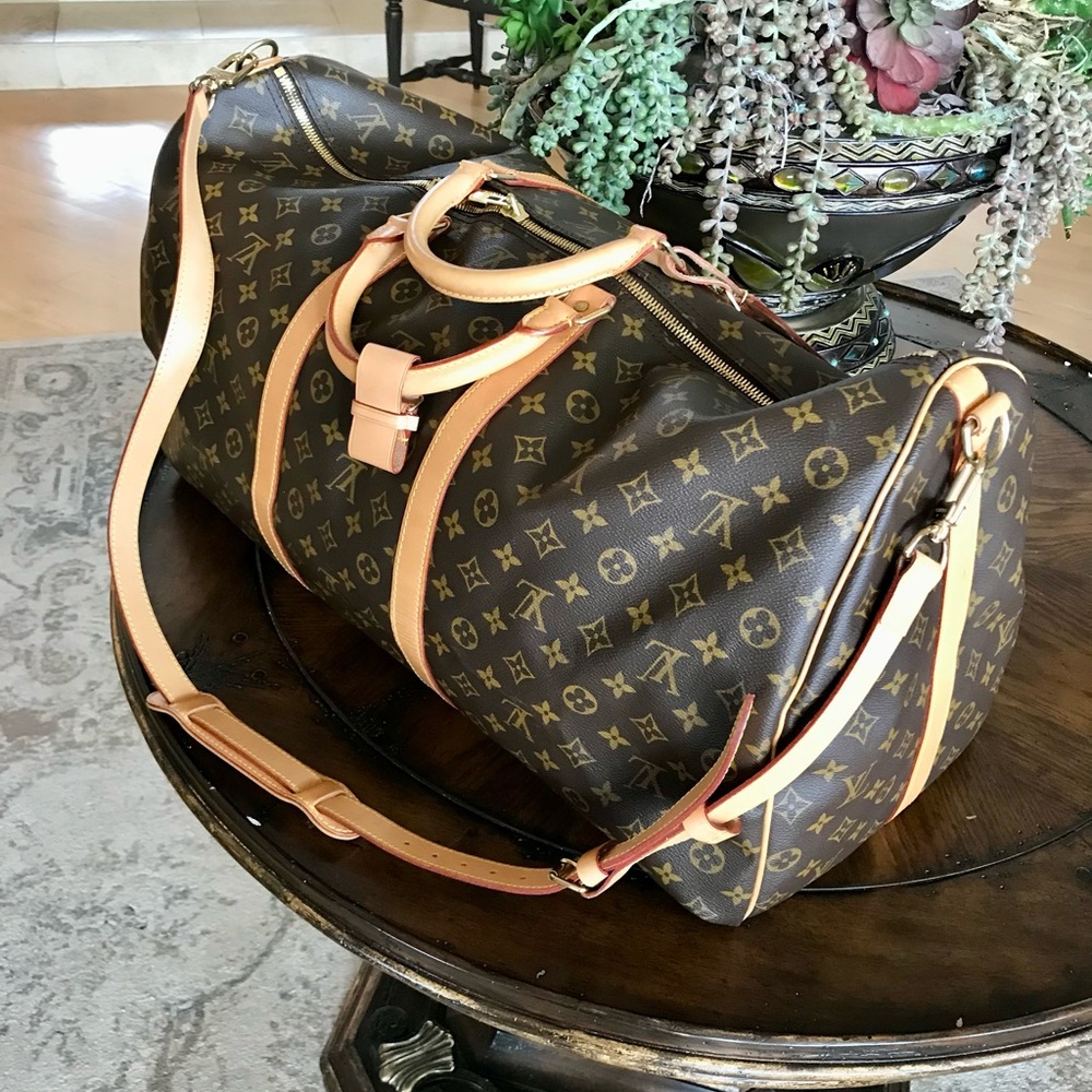 Exquisite Louis Vuitton Keepall 60 Bandolier Travel Bag Duffel - Picture 3 of 17